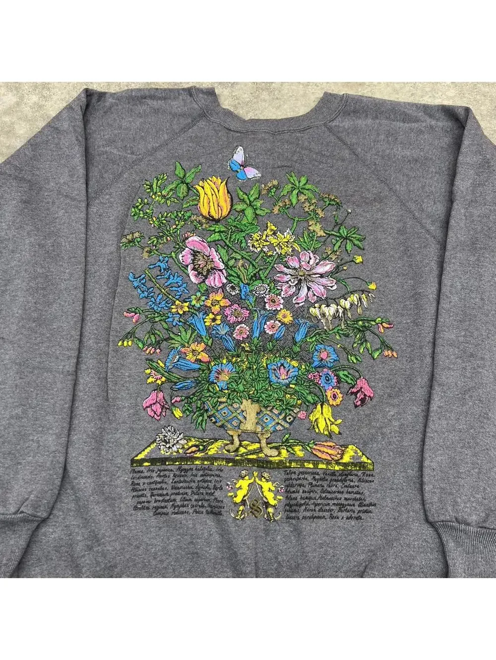 vintage nature garden dark grey made in usa destination crewneck size large